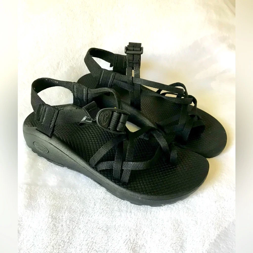 Women's ZX/2 Dual Adjustable Straps Classic Black Sandal Women’s Size 9 - Picture 2 of 7
